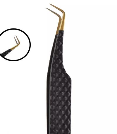 Slim-Boot-Volume-Tweezers-45-Degree-Angle-Tip-Color-Coating-Top-Manufacturers-in-2024