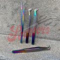 Rainbow Multi Color Eyelash Tweezers Manufacturers