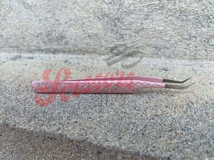 Volume Eyelash Tweezers Pink Color Gel Glitter Coating Pakistan Made Best Quality Vendors