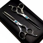 Blue Crystal Professional 6 440c Hairdressing Scissors Set