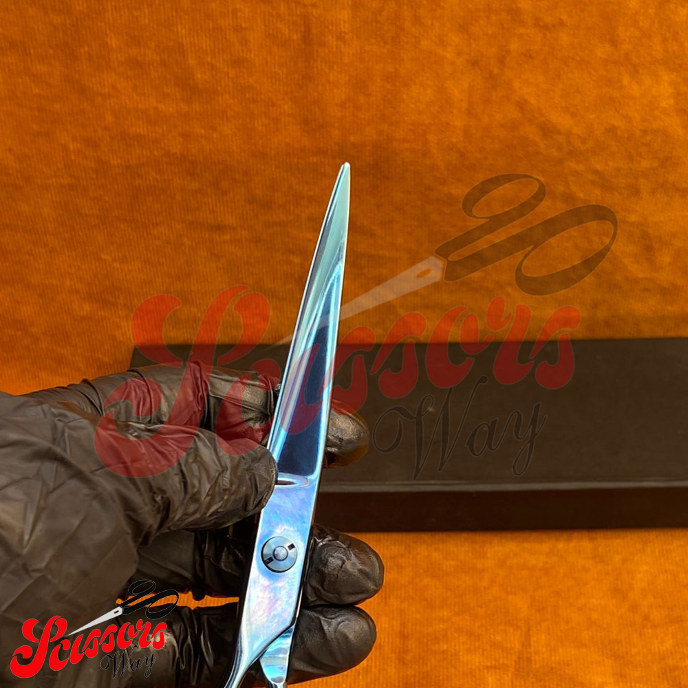 Left Handed Pet Grooming Scissors 440c Plasma Blue 4